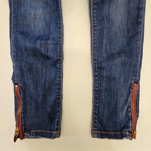 Etienne Marcel's Signature Skinny Jeans with Red Ankle Zippers Size 25 - Picture 6 of 7